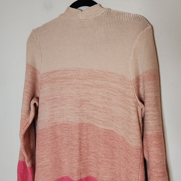 Torrid Pink Ombre Stripe Slouchy Duster Knit Sweater.  Size large (0) - Picture 9 of 16